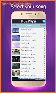 MOV player screenshot