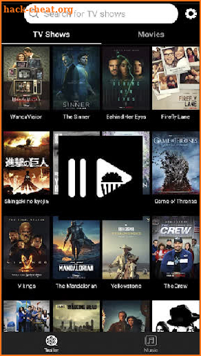 Movcy - Movies, Shows, Music for Android screenshot
