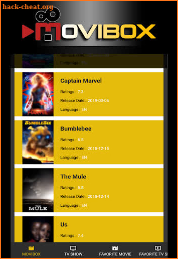 Movibox - TV Show & Box Office Movie DB screenshot