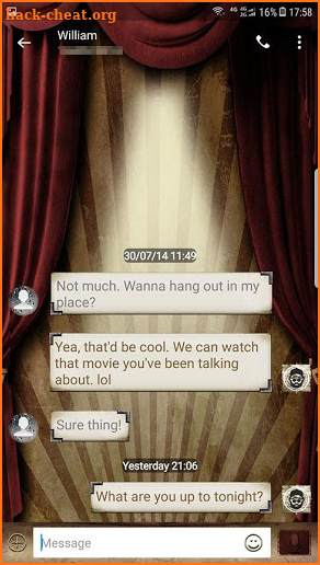 Movie theater skin for Next SMS screenshot
