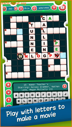 Movies Crossword Puzzle Game, Guess Hollywood Name screenshot