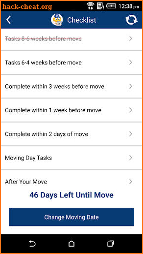 Moving App - Moving Checklist screenshot