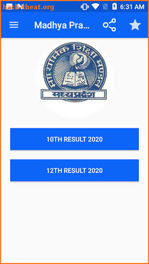 MP Board Result 2020,  MPBSE 10th & 12th screenshot