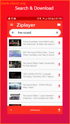 Mp3 Music Download Free - Ziplayer screenshot