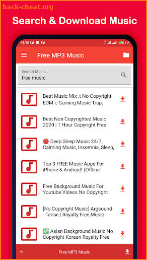 MP3 music downloader screenshot