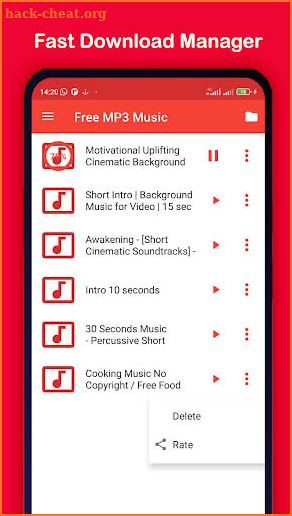 MP3 music downloader screenshot