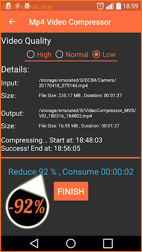 MP4 Video Compressor screenshot