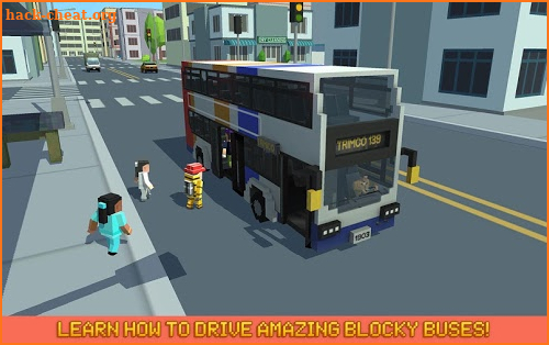 Mr. Blocky City Bus SIM screenshot