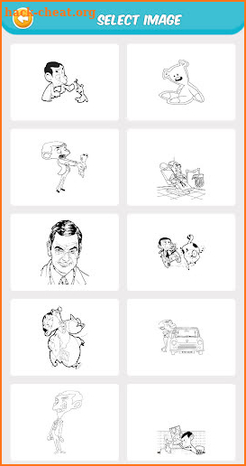 Mr comedy bean coloring pages screenshot