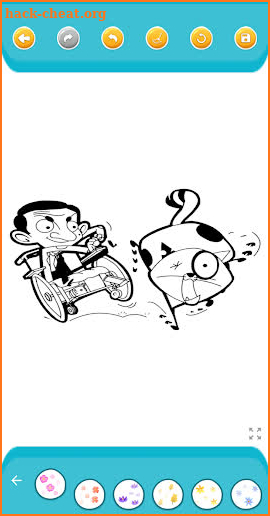 Mr comedy bean coloring pages screenshot