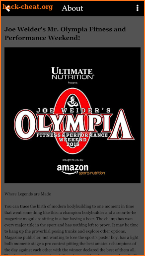 Mr. Olympia, LLC screenshot