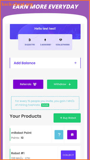 mRobot - Ethereum Cloud Mining screenshot