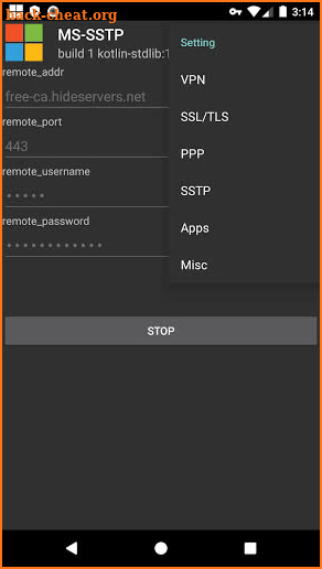 MS-SSTP VPN screenshot