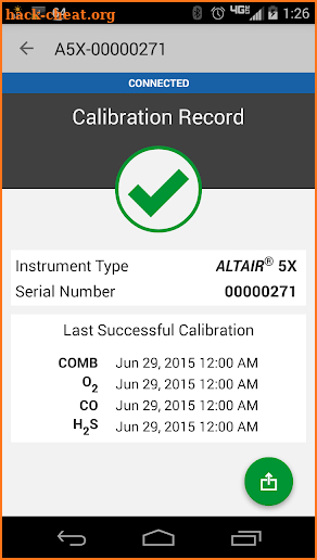 MSA ALTAIR® Connect screenshot