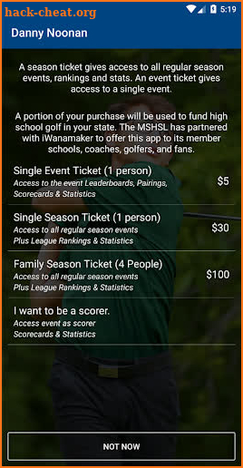 MSHSL Golf screenshot