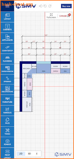 MSMV 3D Kitchen Design Tool screenshot