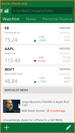 MSN Money- Stock Quotes & News screenshot