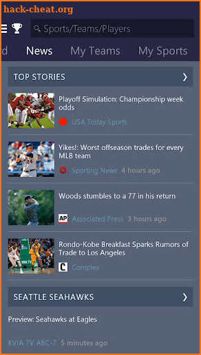 MSN Sports - Scores & Schedule screenshot