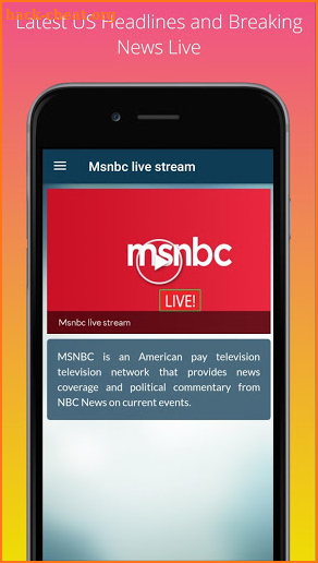 Msnbc News live streaming screenshot