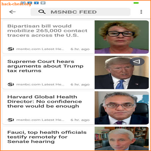 MSNBC Streaming RSS screenshot