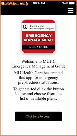 MU HC Emergency Management screenshot