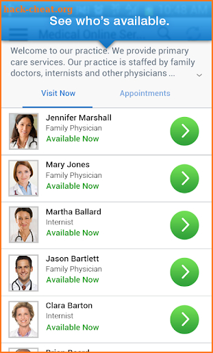 MU Health Care Video Visits screenshot