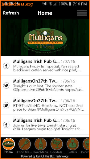 Mulligans Irish Pub & Grill screenshot