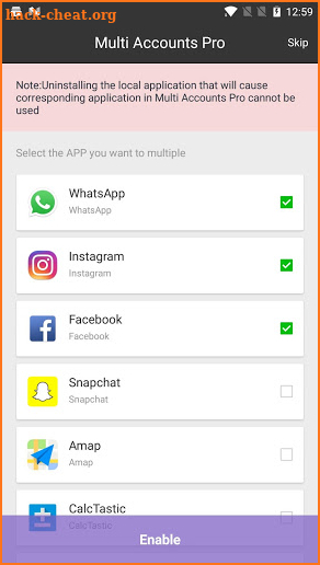 Multi Accounts Pro screenshot