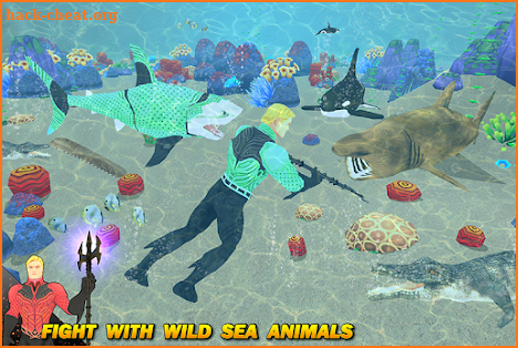 Multi Aqua Shark Hero Vs Sea Animals screenshot