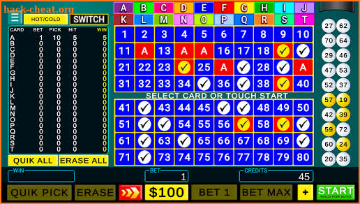 Multi Card Keno - 20 Hand Game screenshot