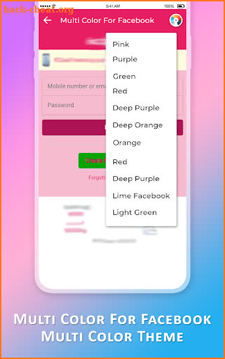 Multi Color For Facebook - Multi Color Theme screenshot