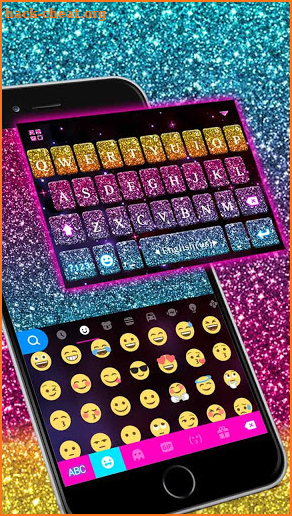 Multi Color Glitter Keyboard Theme screenshot