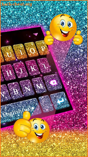 Multi Color Glitter Keyboard Theme screenshot