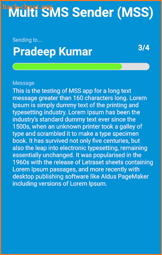 Multi SMS Sender (MSS) screenshot