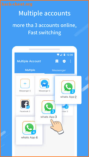 Multiple accounts: 2 accounts for 2 whatsapp screenshot