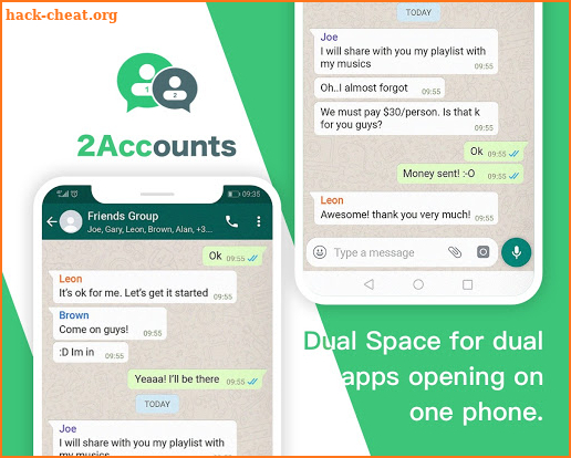 Multiple Accounts: Parallel space for 2 WhatsApp screenshot