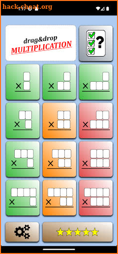 Multiplication drag drop screenshot