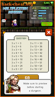 Multiplication Dungeon: 19 tables screenshot