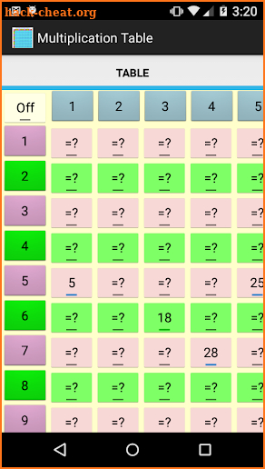 Multiplication Table Free screenshot