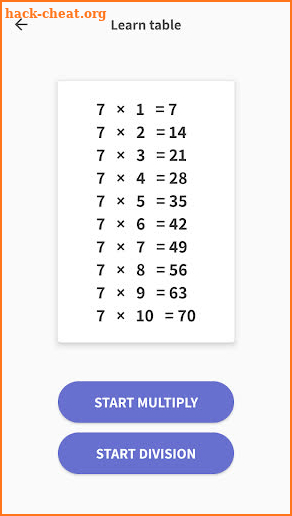 Multiplication table - learn easily screenshot