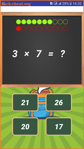 Multiplication tables - free math game screenshot
