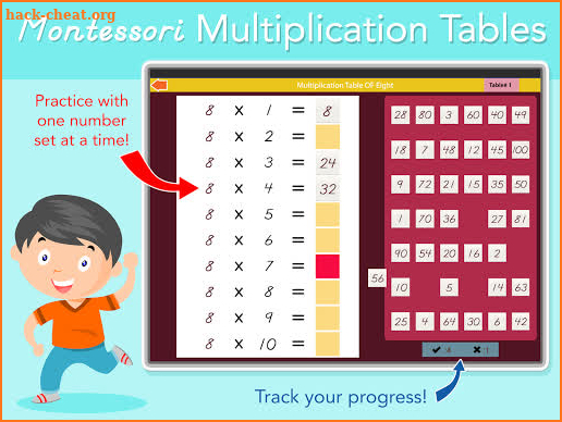 Multiplication Tables - Montessori Math for Kids! screenshot