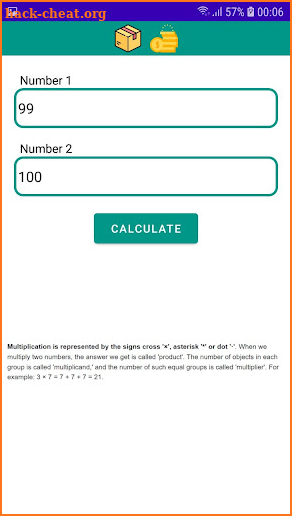 Multiply 2 number screenshot