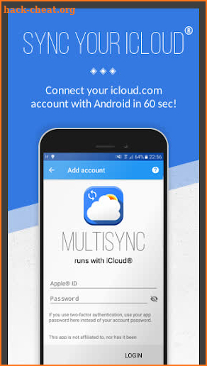 MultiSync for Cloud – compatible with iCloud screenshot