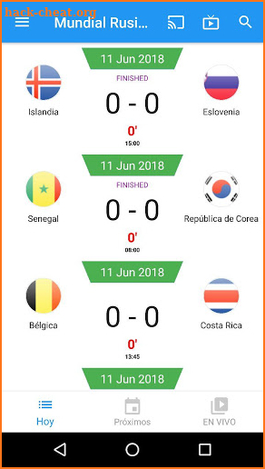 Mundial Rusia 2018 en vivo screenshot