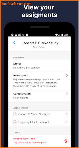 MuseClass: Student Assignments screenshot