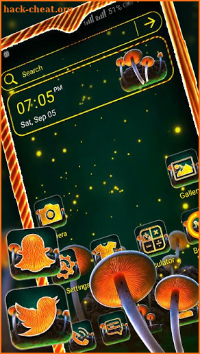 Mushroom Firefly Theme Launcher screenshot