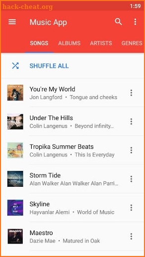 Music App screenshot