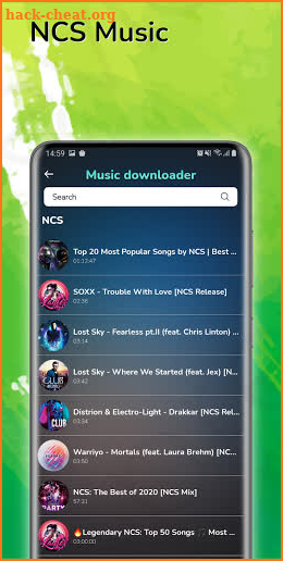 Music downloader screenshot