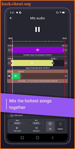 Music editor, Voice modifier screenshot